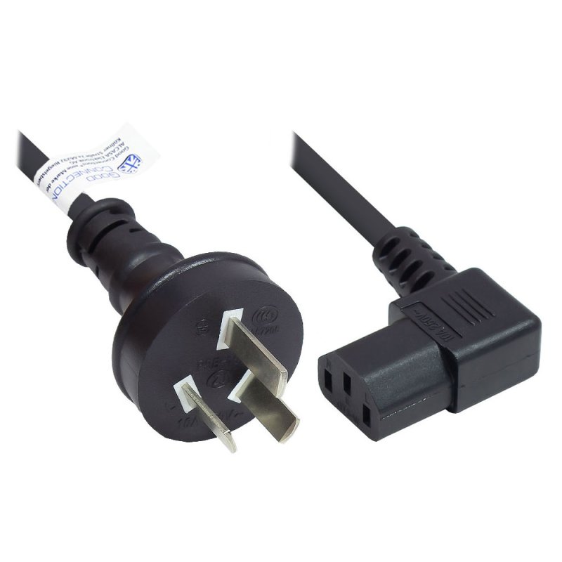 Alcasa P8031-S018 power cable Black 1.8 m Power plug type I C13 coupler