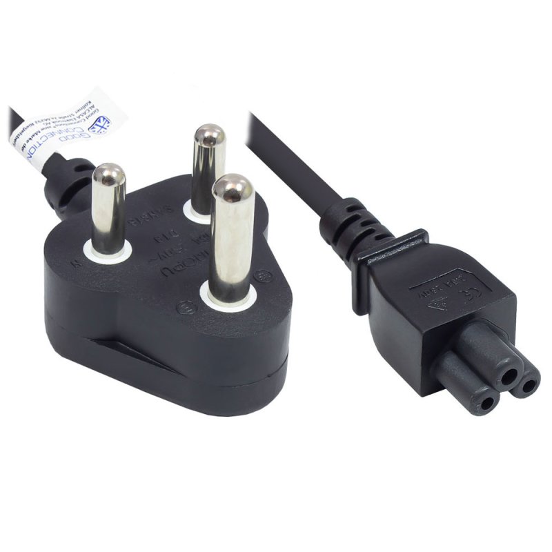 Alcasa P9505-S018 câble électrique Noir 1,8 m Prise d'alimentation type M Coupleur C5