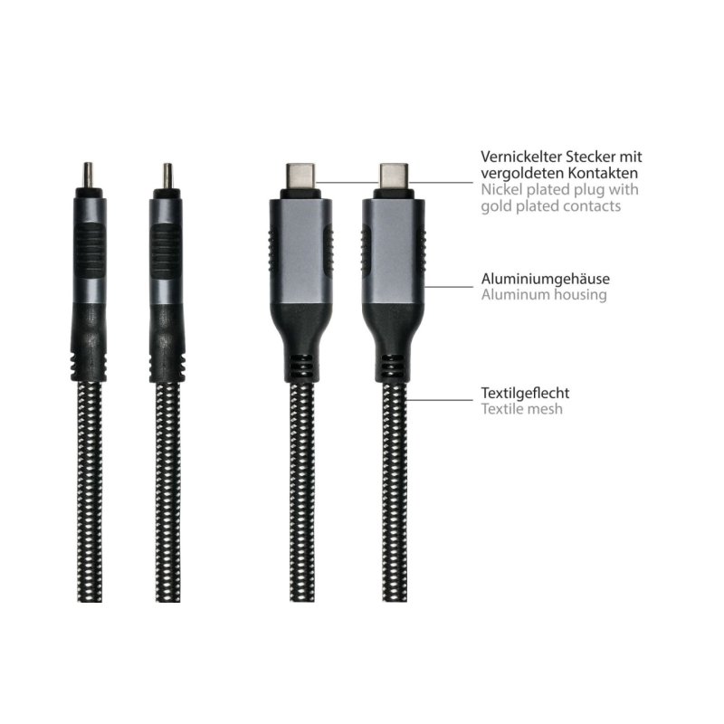 Good Connections Ethernet-Kabel USB-C RJ45, anthrazit, 0,5m