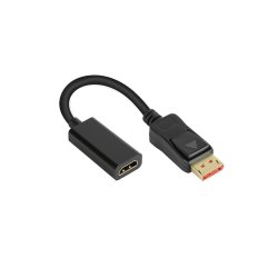 Alcasa DP-AD09 video cable adapter 0.2 m DisplayPort HDMI Black