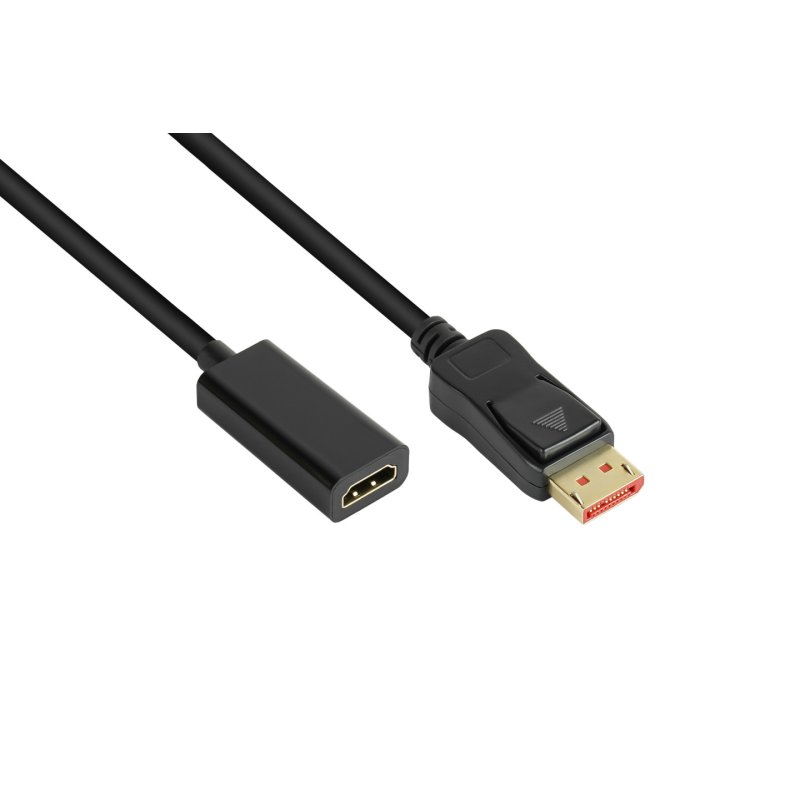 Alcasa DP-AD09 câble vidéo et adaptateur 0,2 m DisplayPort HDMI Noir