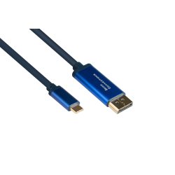 Alcasa 4812-CSF020B video cable adapter 2 m USB Type-C DisplayPort Blue