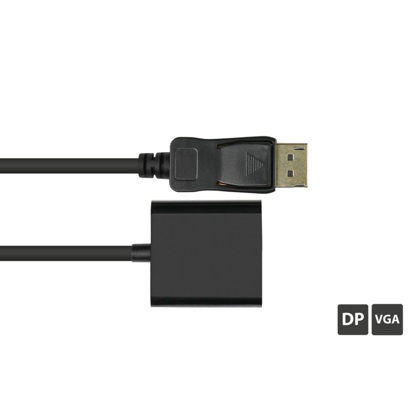 Alcasa DP-AD11 câble vidéo et adaptateur 2 m DisplayPort VGA (D-Sub) Noir