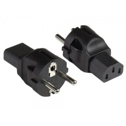 Alcasa PA-0030S power plug adapter Type E/F hybrid C13 Black