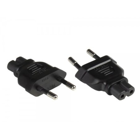 Alcasa PA-0370S power plug adapter Type C (Europlug) C7 Black