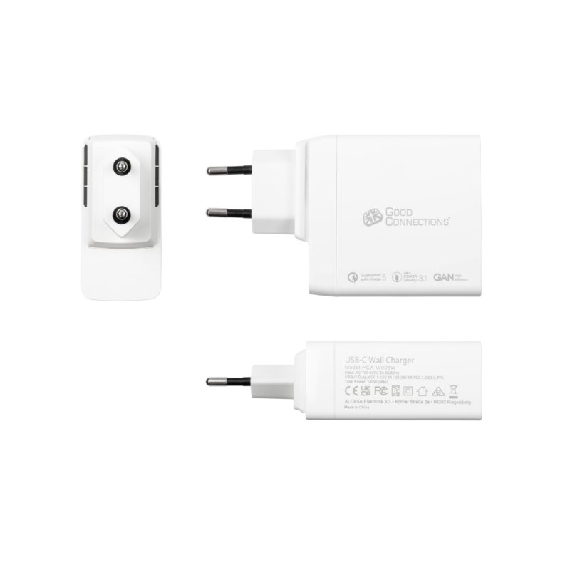 Alcasa PCA-W006W chargeur d'appareils mobiles Universel Blanc Secteur Charge rapide Intérieure