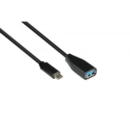 Alcasa 2811-OTG câble USB USB 3.2 Gen 1 (3.1 Gen 1) 0,1 m USB C USB A Noir