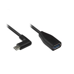 Alcasa 2811-OTGW USB cable USB 3.2 Gen 1 (3.1 Gen 1) 0.1 m USB C USB A Black