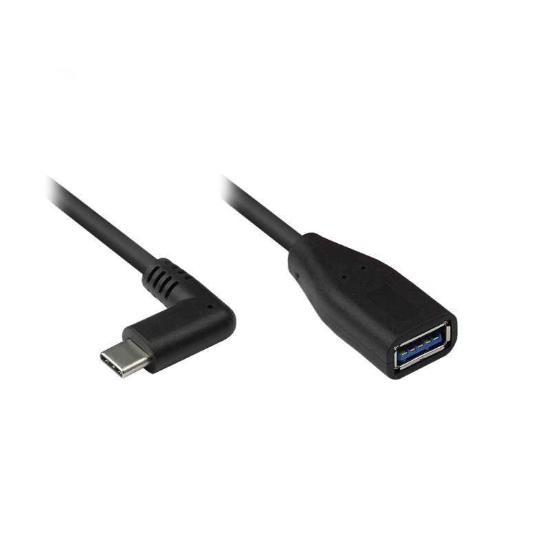 Alcasa 2811-OTGW câble USB USB 3.2 Gen 1 (3.1 Gen 1) 0,1 m USB C USB A Noir