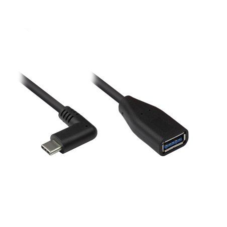 Alcasa 2811-OTGW USB cable USB 3.2 Gen 1 (3.1 Gen 1) 0.1 m USB C USB A Black