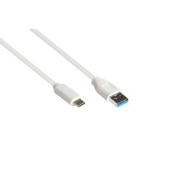 Alcasa 2831-AC005W câble USB USB 3.2 Gen 2 (3.1 Gen 2) 0,5 m USB A USB C Blanc