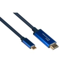 Alcasa 4520-CSF010B video cable adapter 1 m USB Type-C HDMI Type A (Standard) Blue
