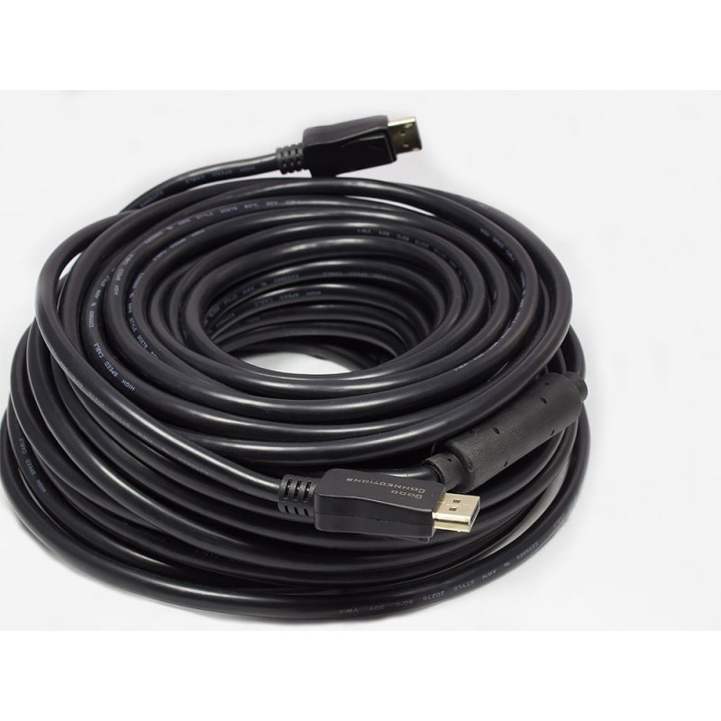 Alcasa 4810-150G câble DisplayPort 15 m Noir