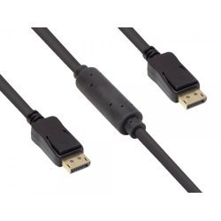 Alcasa 4810-200G câble DisplayPort 20 m Noir