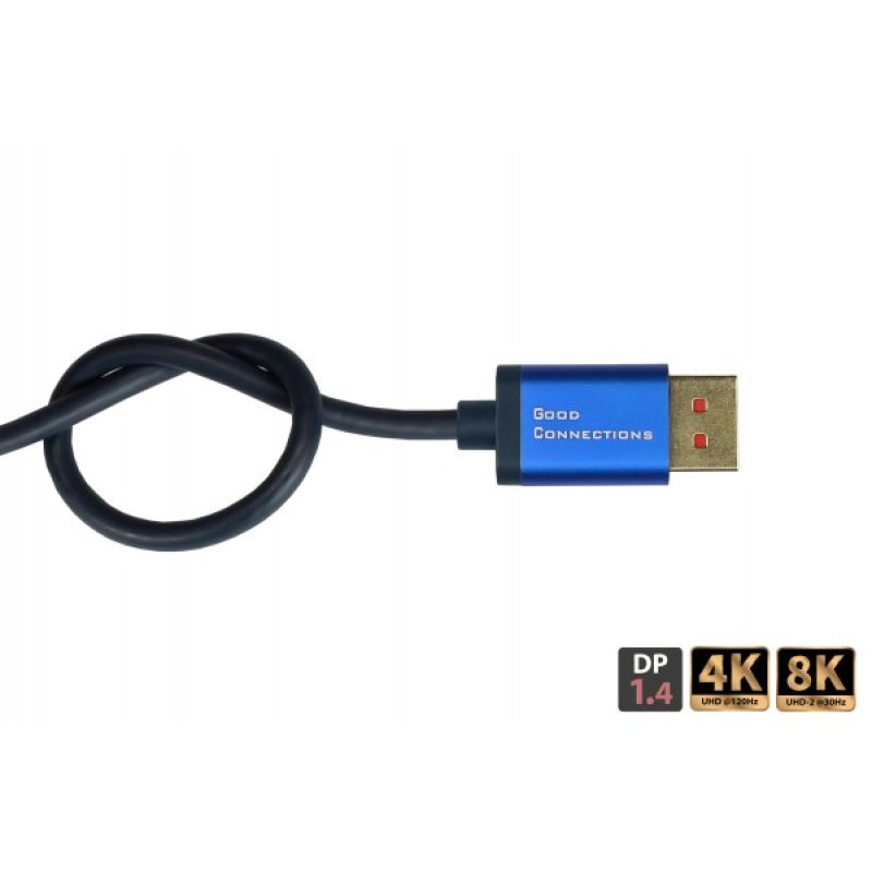 Alcasa 4814-SF050B DisplayPort cable 5 m Blue