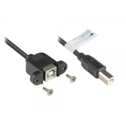 Alcasa 2511-03EB câble USB USB 2.0 0,3 m USB B Noir