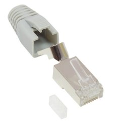 Good Connections RJ45 Netzwerkstecker ges. Cat.6A grau 50x
