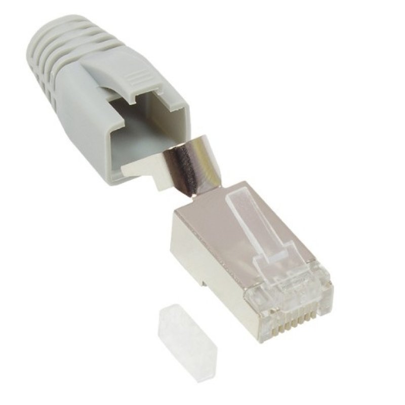 Good Connections RJ45 Netzwerkstecker ges. Cat.6A grau 50x