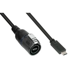 Alcasa IC01-16U3101-010 câble USB USB 3.2 Gen 2 (3.1 Gen 2) 1 m USB C Noir