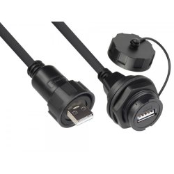 Alcasa IC04-U203 câble USB USB 2.0 1 m USB A Noir