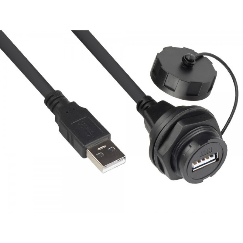 Alcasa IC04-U204 USB cable USB 2.0 1 m USB A Black