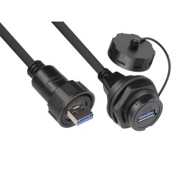 Alcasa IC04-U303 USB cable USB 2.0 1 m USB A Black