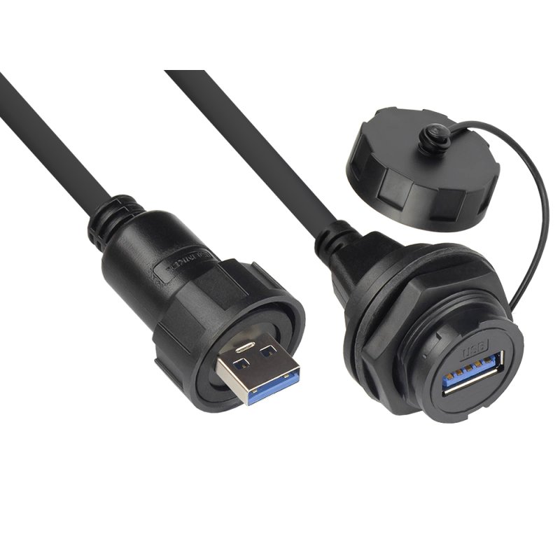 Alcasa IC04-U303 USB cable USB 2.0 1 m USB A Black