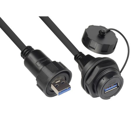 Alcasa IC04-U303 câble USB USB 2.0 1 m USB A Noir