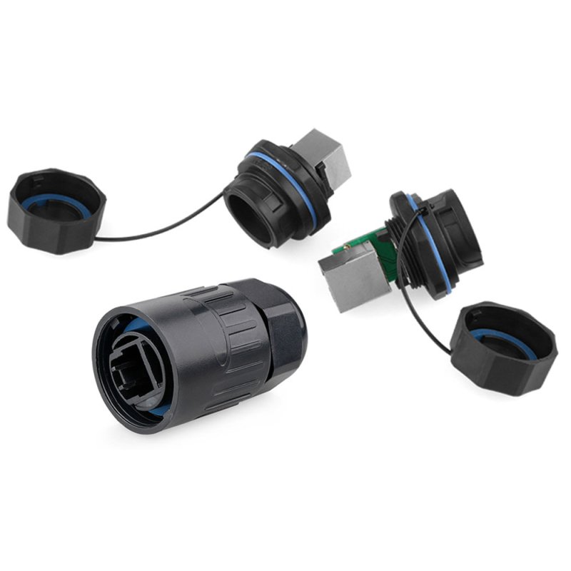 Alcasa IC06-R101 wire connector RJ45 Black