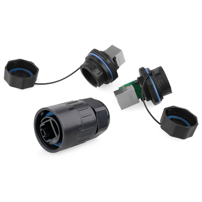 Alcasa IC06-R103 wire connector RJ45 Black