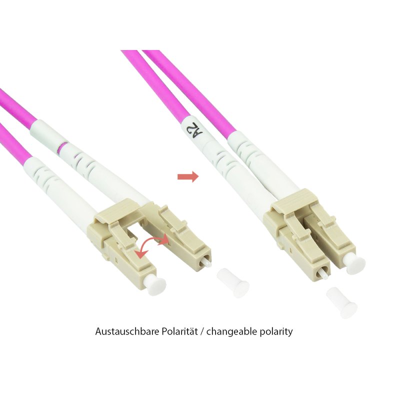 Alcasa LW-P810LC4 InfiniBand/fibre optic cable 10 m LC Violet