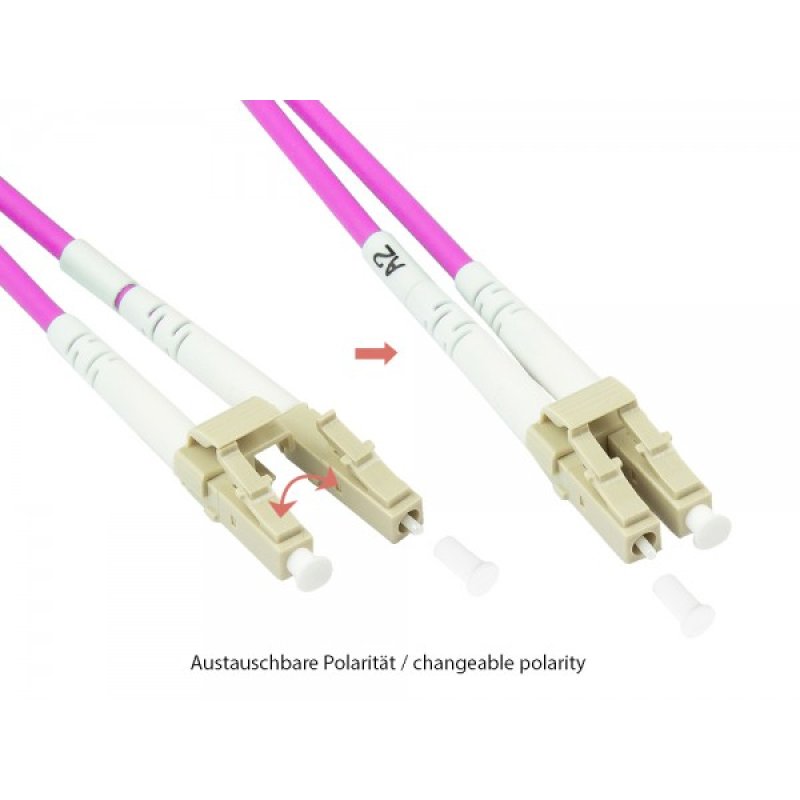Alcasa LW-P850LC4 InfiniBand/fibre optic cable 50 m LC Violet