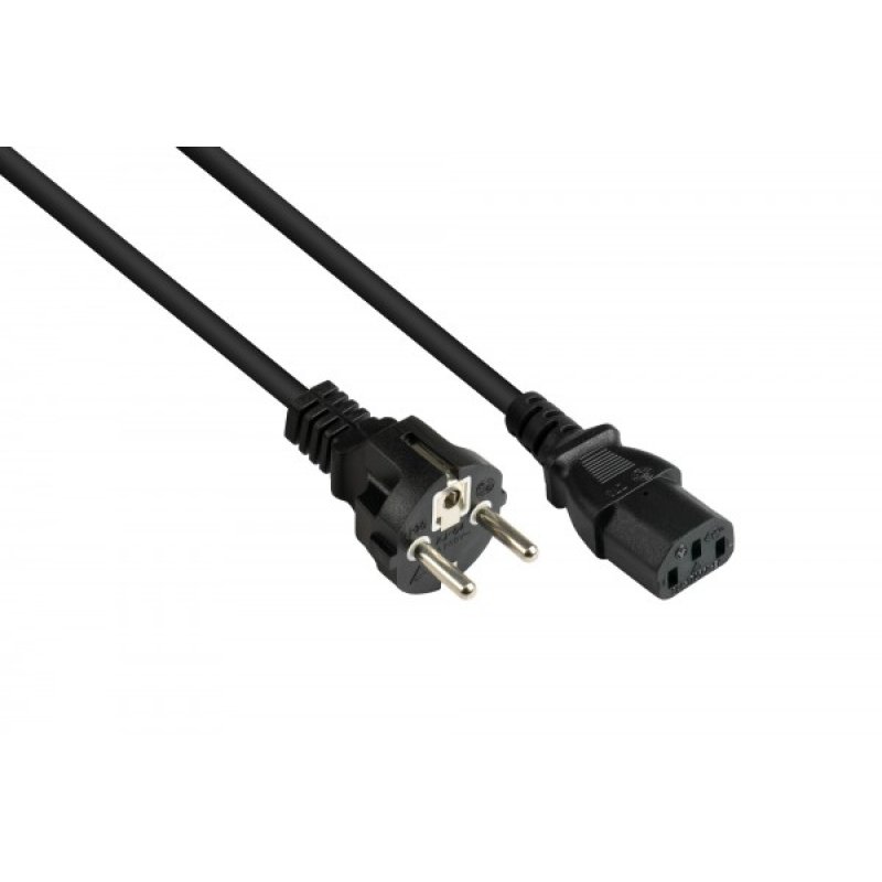 Alcasa P0030-S050 power cable Black 5 m Power plug type E F C13 coupler