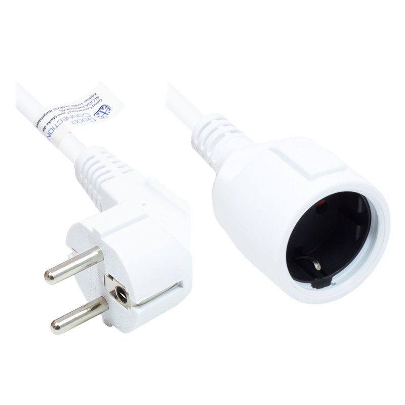 Alcasa P0102-W030 power cable White 3 m Power plug type E F Power plug type F