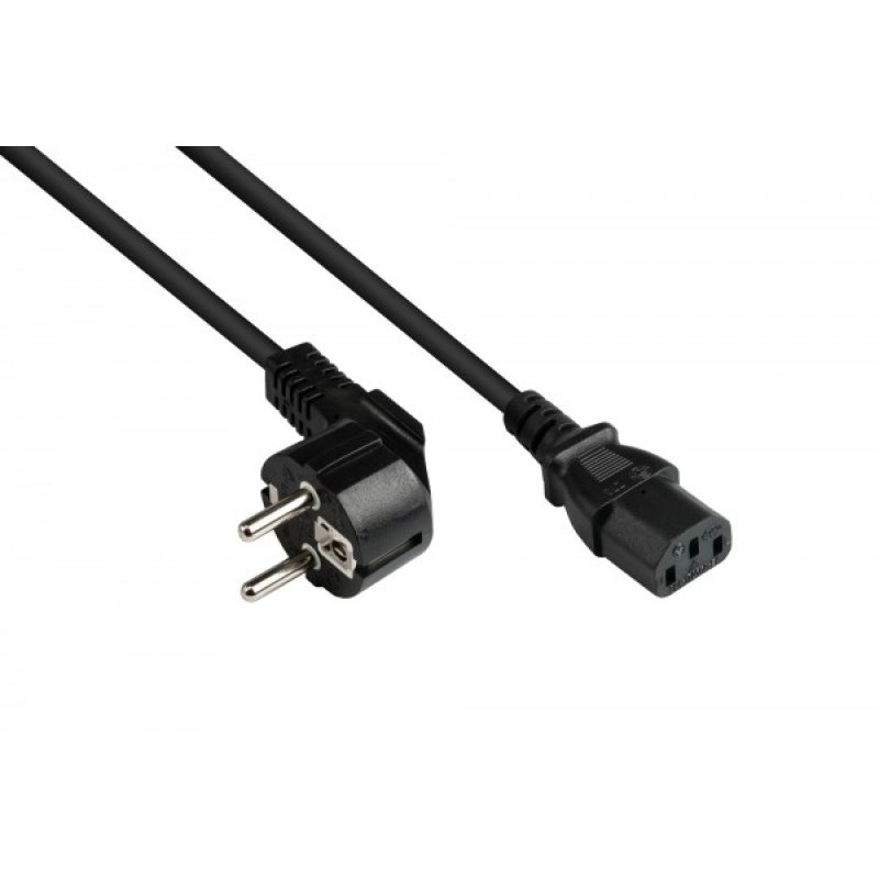 Alcasa P0130-S075 power cable Black 7.5 m Power plug type E F C13 coupler