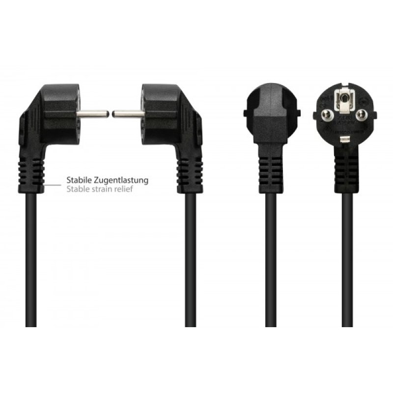 Alcasa P0130-S075 power cable Black 7.5 m Power plug type E F C13 coupler