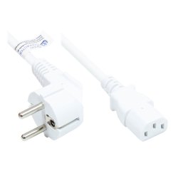 Alcasa P0130-W005 câble électrique Blanc 0,5 m CEE7/7 IEC C13