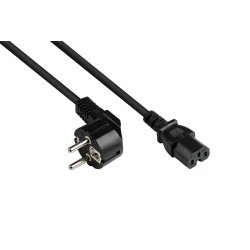 Alcasa P0150-S050 câble électrique Noir 5 m Prise d'alimentation type E F Coupleur C15