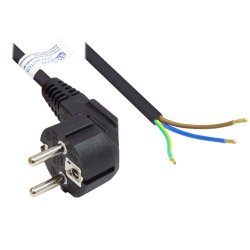 Alcasa P0185-S015 câble électrique Noir 1,5 m Prise d'alimentation type E F