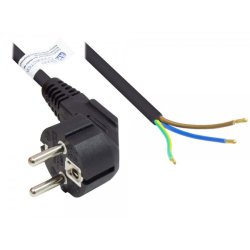 Alcasa P0185-S020 câble électrique Noir 2 m Prise d'alimentation type E F