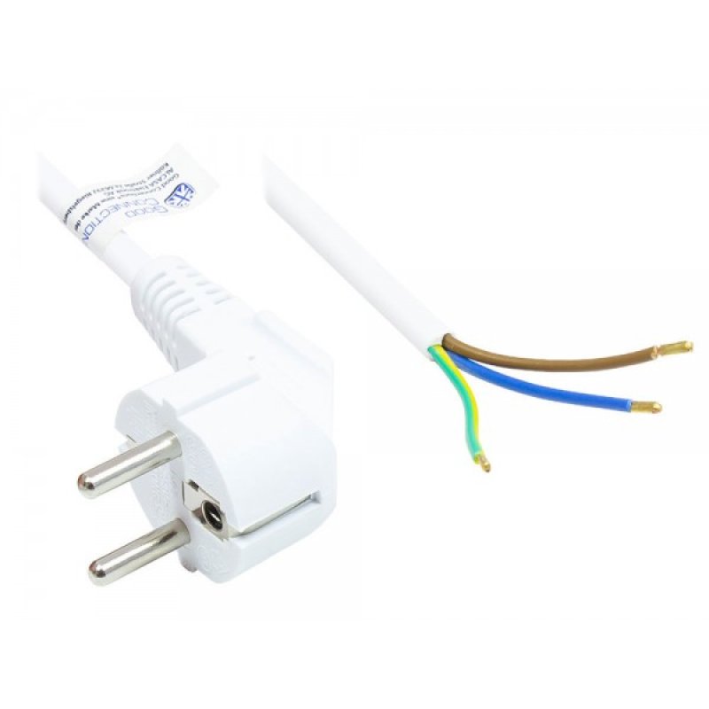 Alcasa P0185-W015 power cable White 1.5 m Power plug type E F