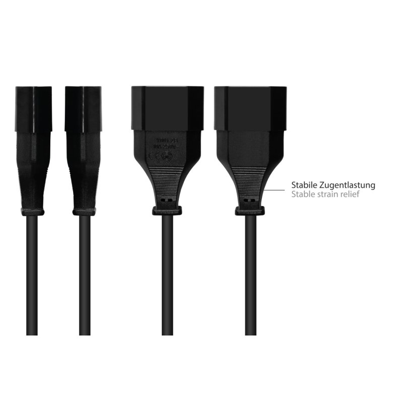 Alcasa P0300-S005 power cable Black 0.5 m Power plug type C