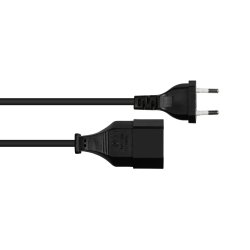 Alcasa P0300-S010 câble électrique Noir 1 m Prise d'alimentation type C