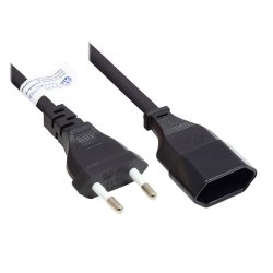 Alcasa P0300-S002 câble électrique Noir 0,2 m Prise d'alimentation type C