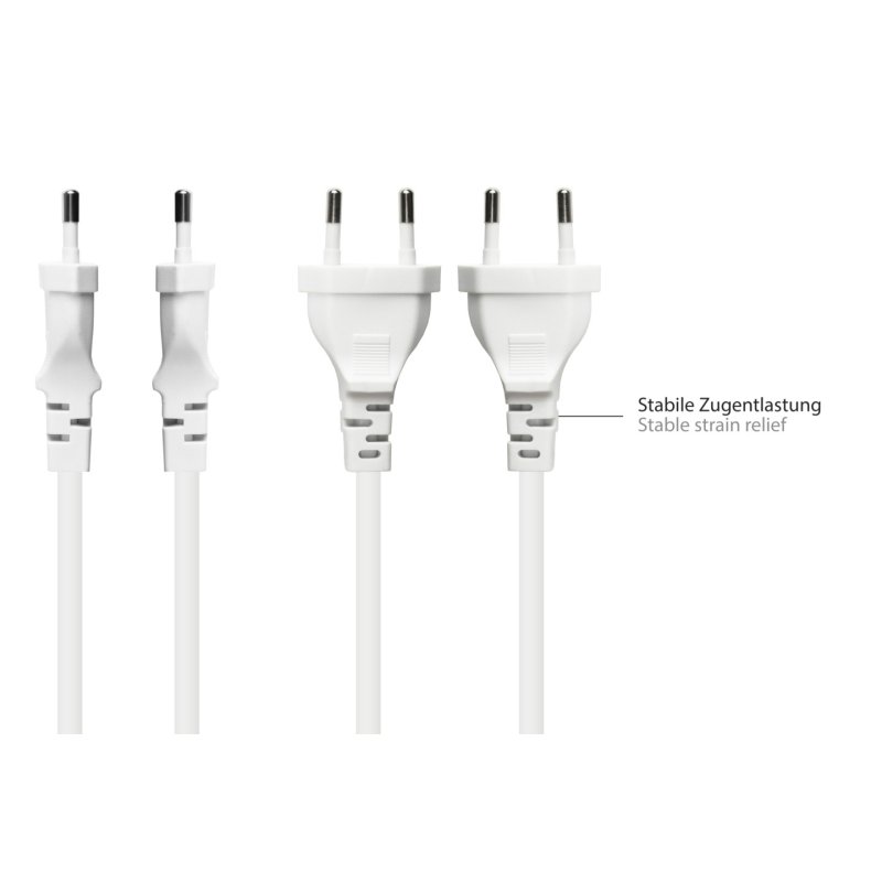 Alcasa P0300-W002 câble électrique Blanc 0,2 m Prise d'alimentation type C