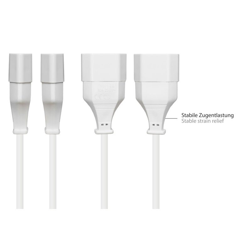 Alcasa P0300-W002 câble électrique Blanc 0,2 m Prise d'alimentation type C