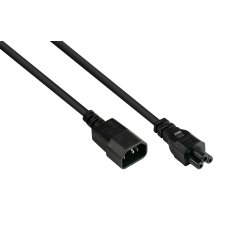 Alcasa P1405-S030 câble électrique Noir 3 m Coupleur C14 Coupleur C5