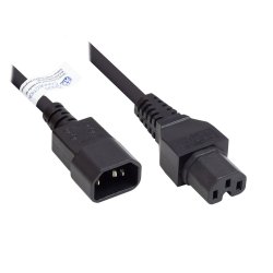 Alcasa P1450-S010 power cable Black 1 m C14 coupler C15 coupler