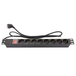 Alcasa GC-N0076 multiprise 1,8 m 8 sortie(s) CA Intérieure Noir