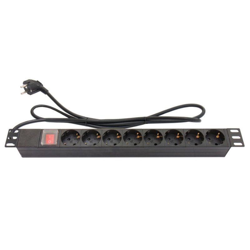 Alcasa GC-N0076 multiprise 1,8 m 8 sortie(s) CA Intérieure Noir